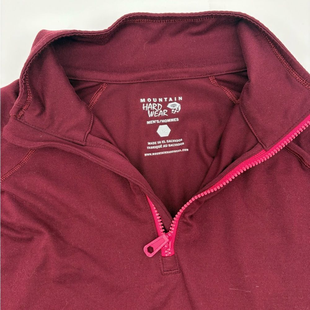 Mountain hardware | men’s Maroon Long Sleeve Top - Picture 3 of 8